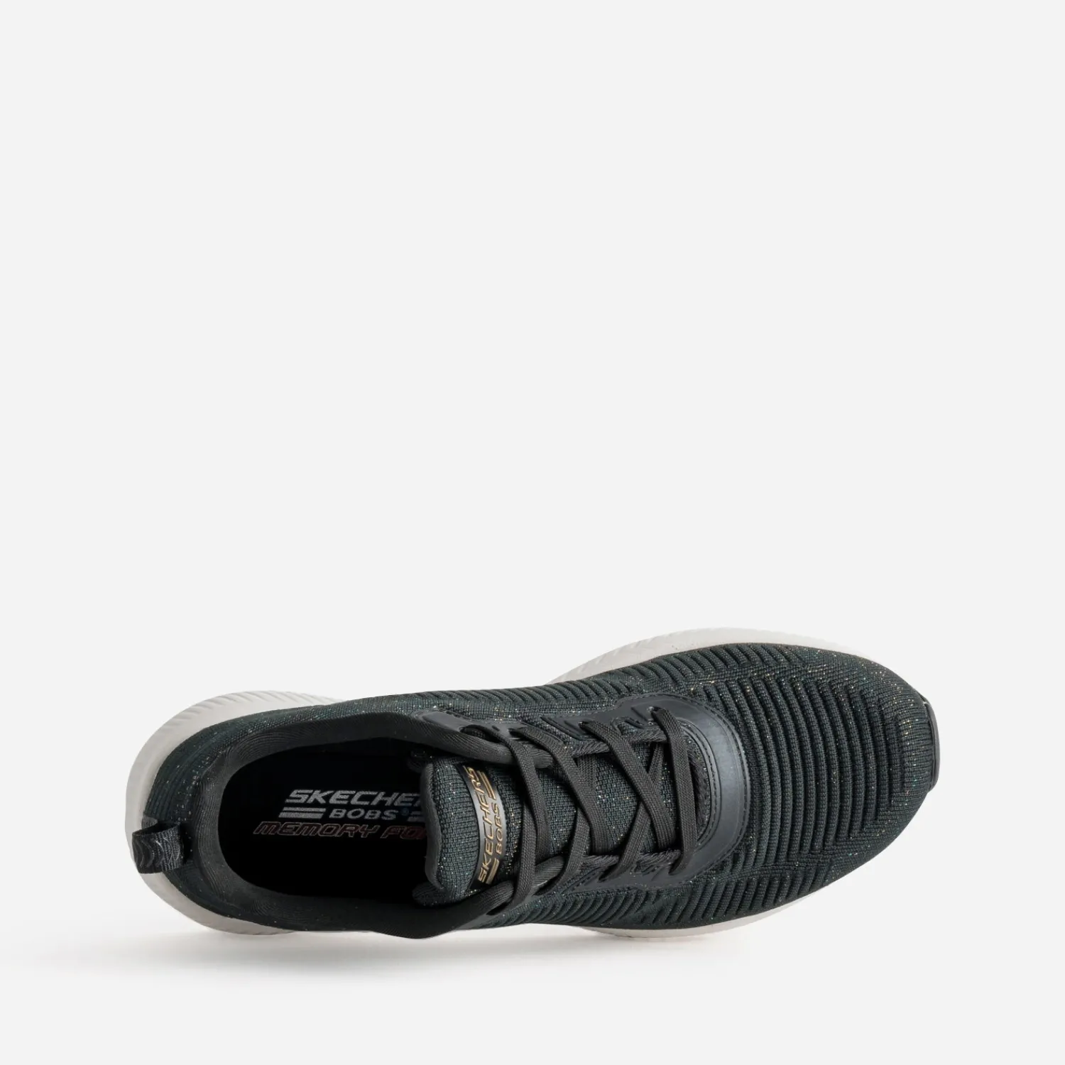 Skechers Baskets^Tennis e mesh pailleté NOIR