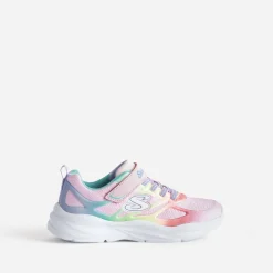Skechers Baskets^Tennis rose et fluo arc-en-ciel MULTICOLORE