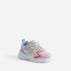 Skechers Baskets^Tennis rose et fluo arc-en-ciel MULTICOLORE