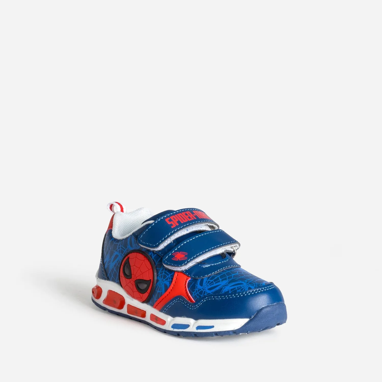 703 Baskets^Tennis SPIDERMAN e et rouge lumineuse BLEU