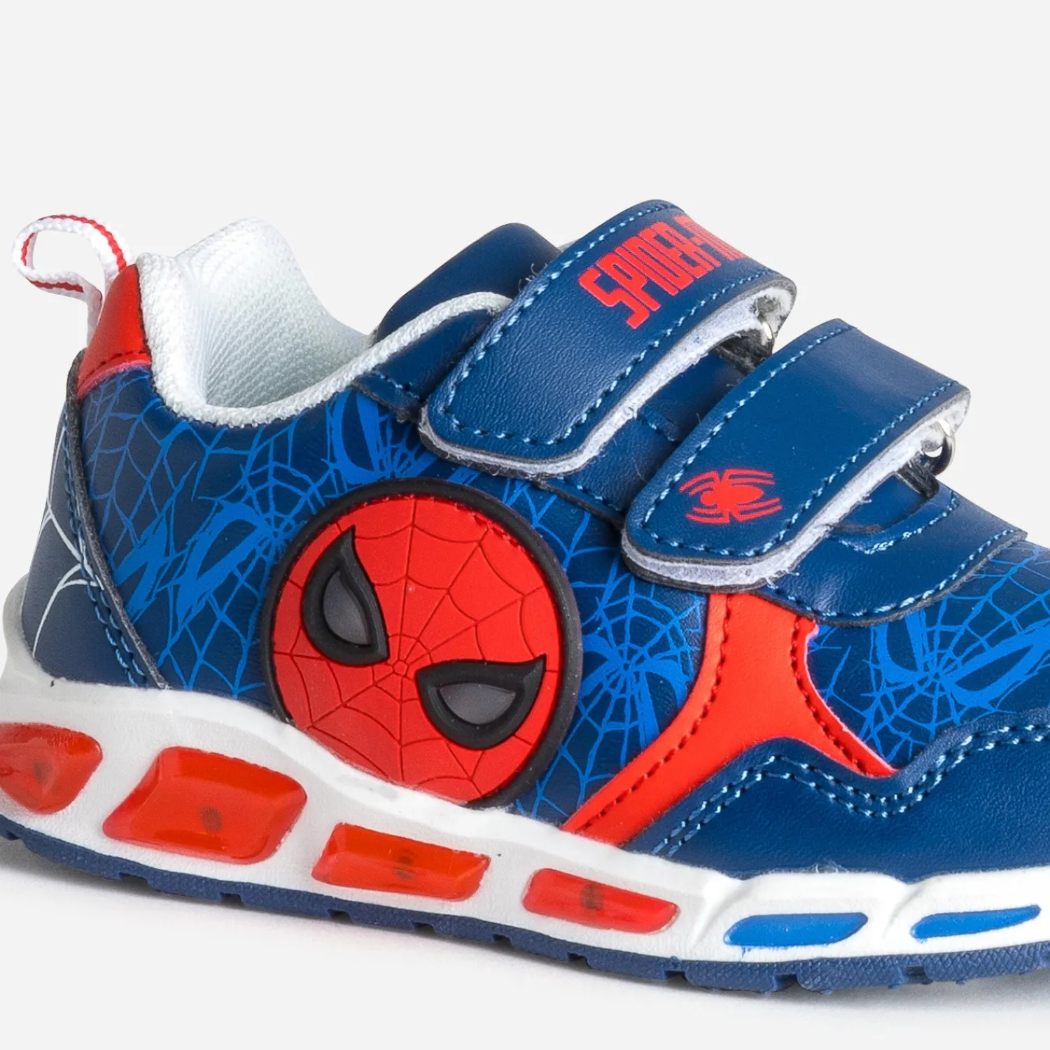703 Baskets^Tennis SPIDERMAN e et rouge lumineuse BLEU