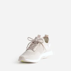 Tbs Baskets^Tennis beige effet tricoté BLANC