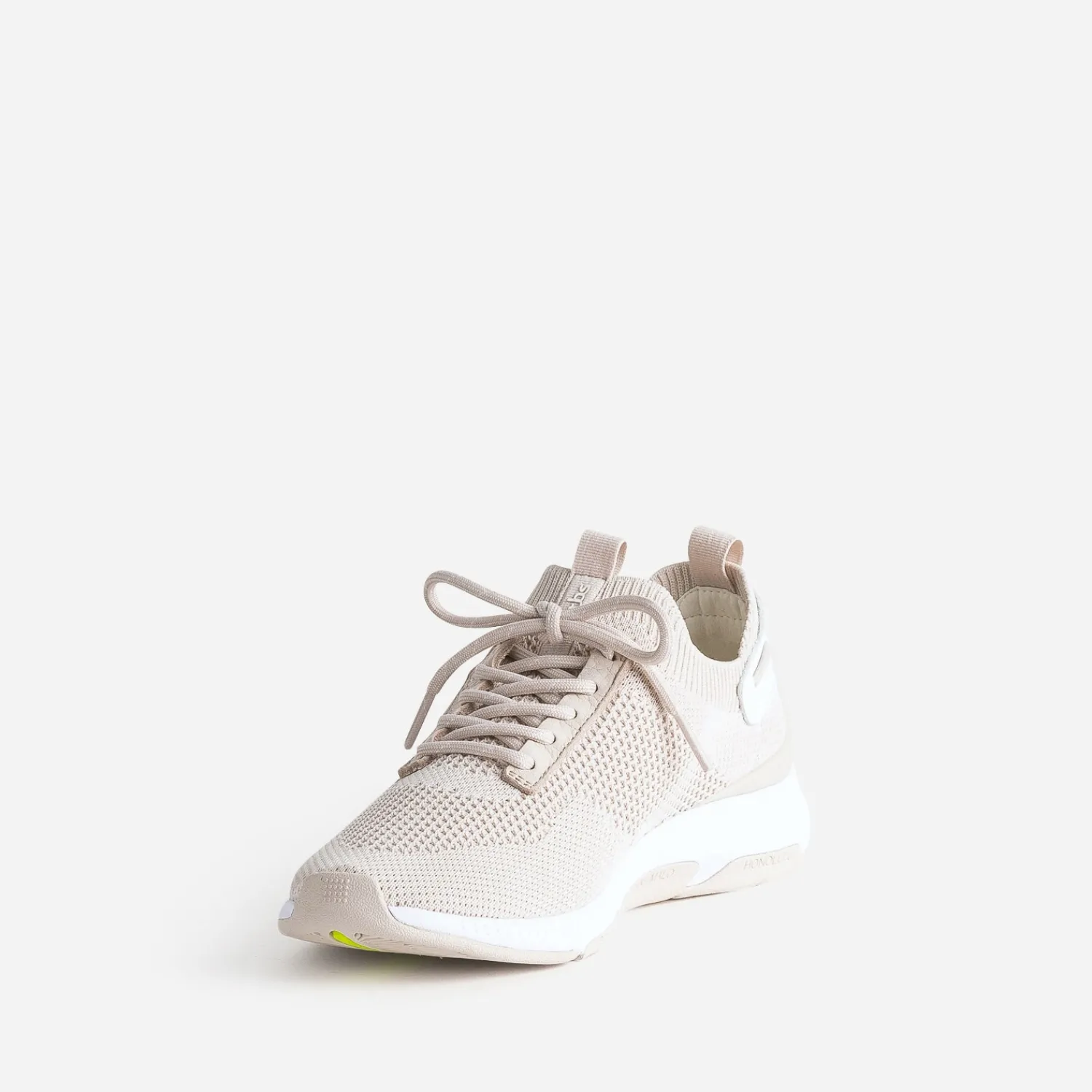 Tbs Baskets^Tennis beige effet tricoté BLANC