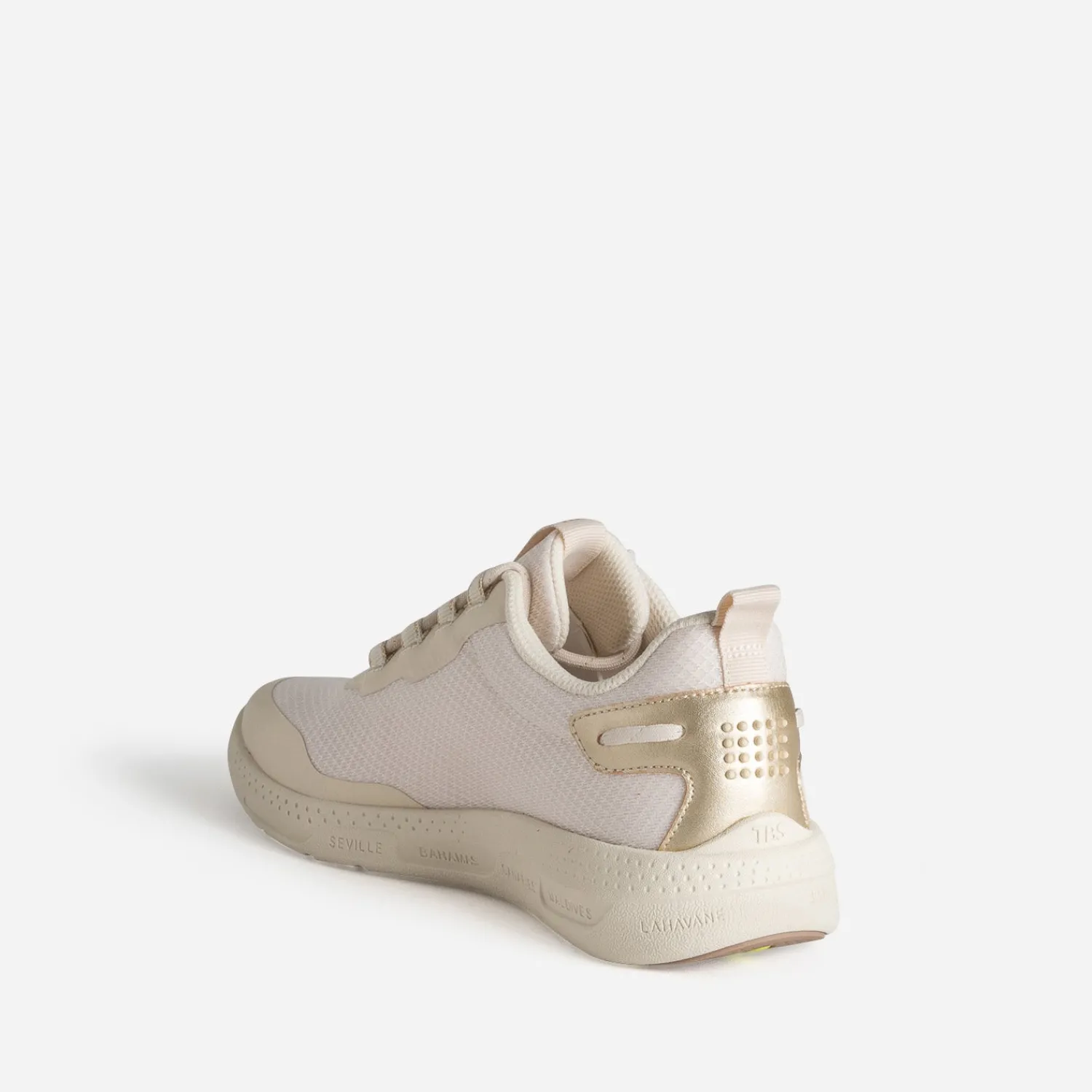 Tbs Baskets^Tennis mesh détails dorés BEIGE