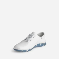 Tbs Baskets^Tennis he en cuir à semelle bicolore BLANC