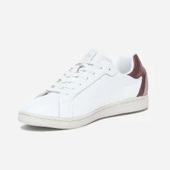 Tbs Baskets^Tennis he en cuir à zip BLANC