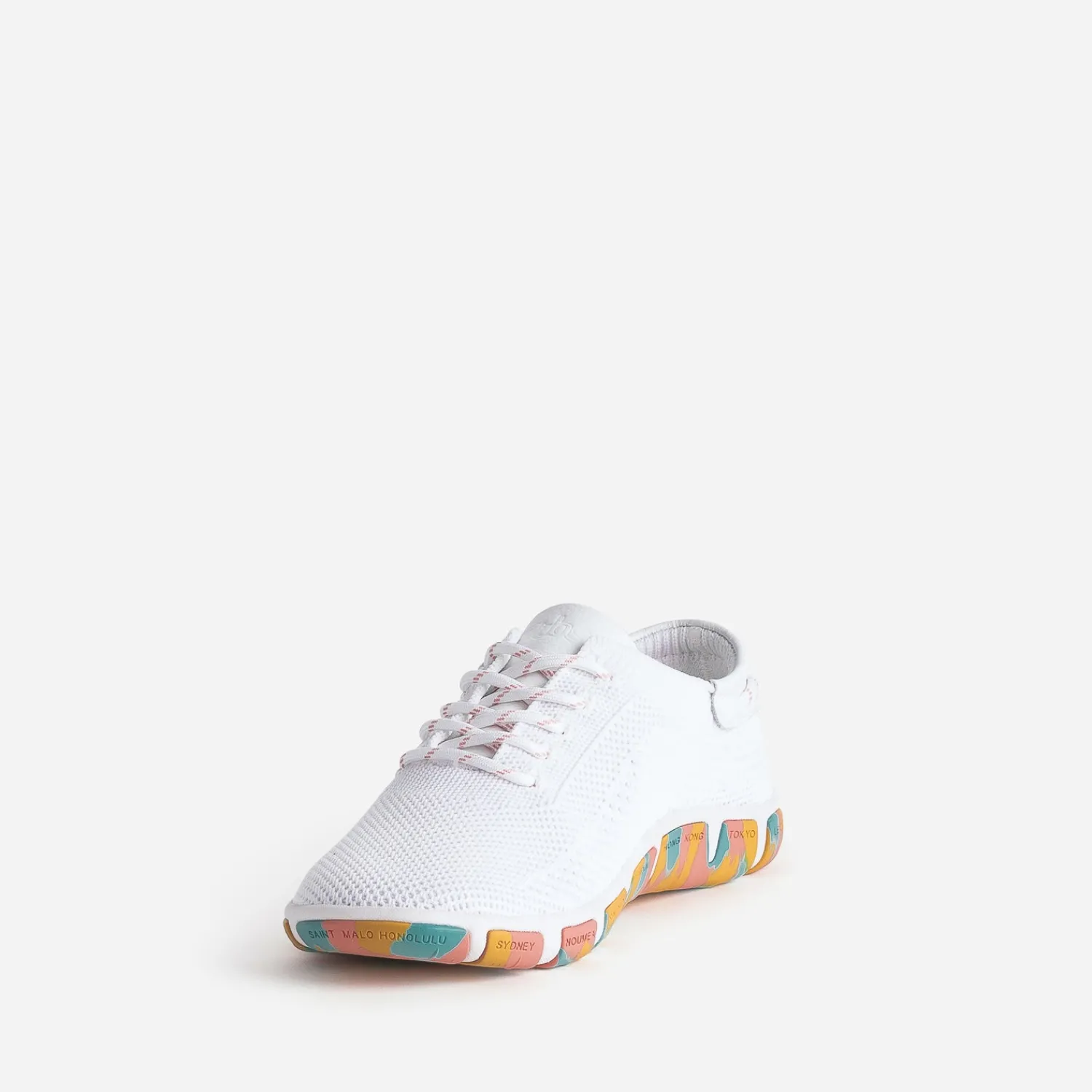 Tbs Baskets^Tennis he en mesh semelle camouflage BLANC