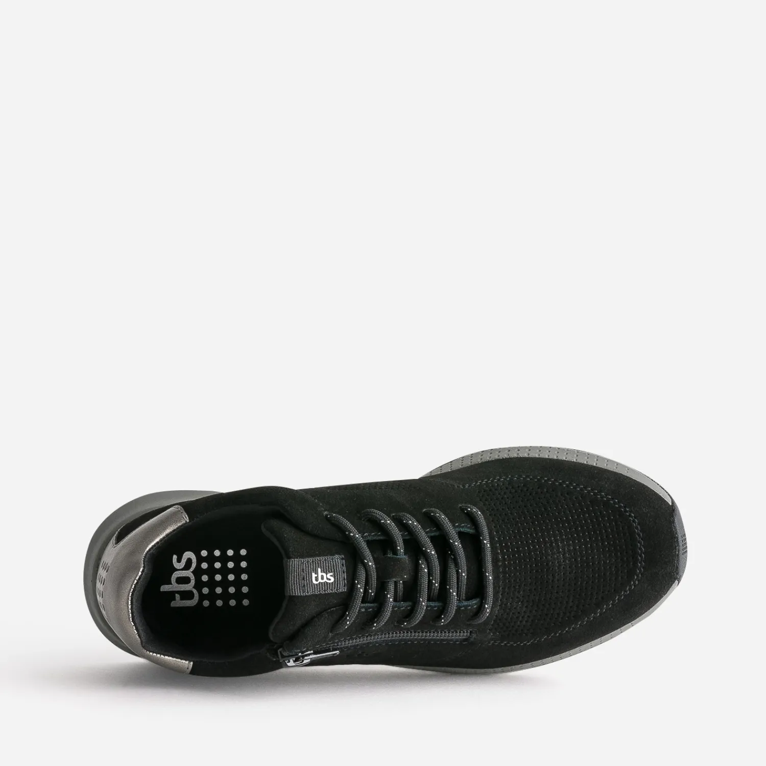 Tbs Baskets^Tennis e cuir velours NOIR