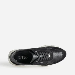 Tbs Baskets^Tennis e en cuir NOIR