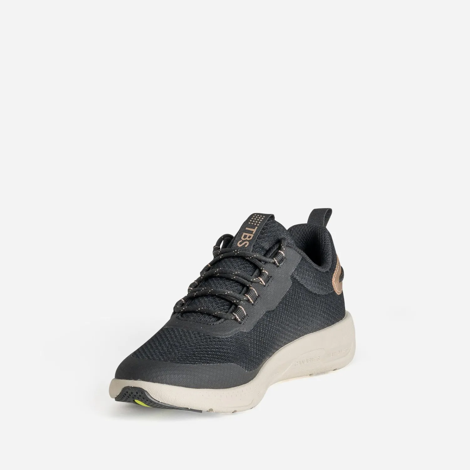 Tbs Baskets^Tennis e mesh détails cuivrés NOIR