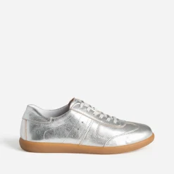 Texto Baskets^Tennis ée cuir métallisé ARGENT