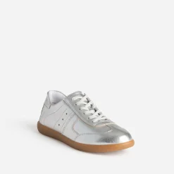 Texto Baskets^Tennis ée cuir métallisé ARGENT