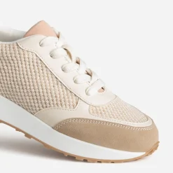 Texto Baskets^Tennis bi-matière BEIGE