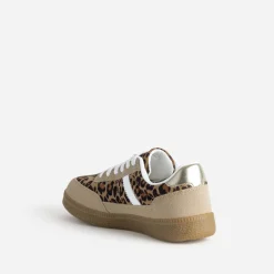 Texto Baskets^Tennis beige et motif léopard MARRON