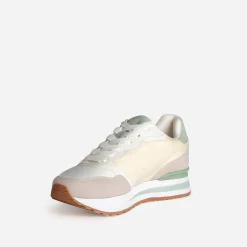 Texto Baskets^Tennis , beige, jaune, vert BLANC