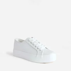 Texto Baskets^Tennis irisé embossée effet python BLANC