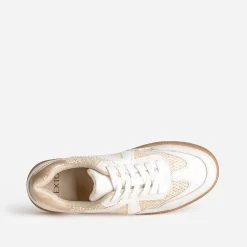 Texto Baskets^Tennis blanche et raphia ECRU