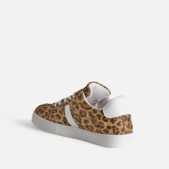 Texto Baskets^Tennis cuir motif léopard CAMEL