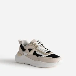 Texto Baskets^Tennis e, beige, blanche et dorée NOIR