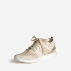 Eram Baskets^Tennis-chaussette et doré tricotée éco-conçue BEIGE