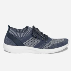 Eram Baskets^Tennis-chaussette bleue et argentée tricotée éco-conçue MARINE