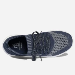 Eram Baskets^Tennis-chaussette bleue et argentée tricotée éco-conçue MARINE