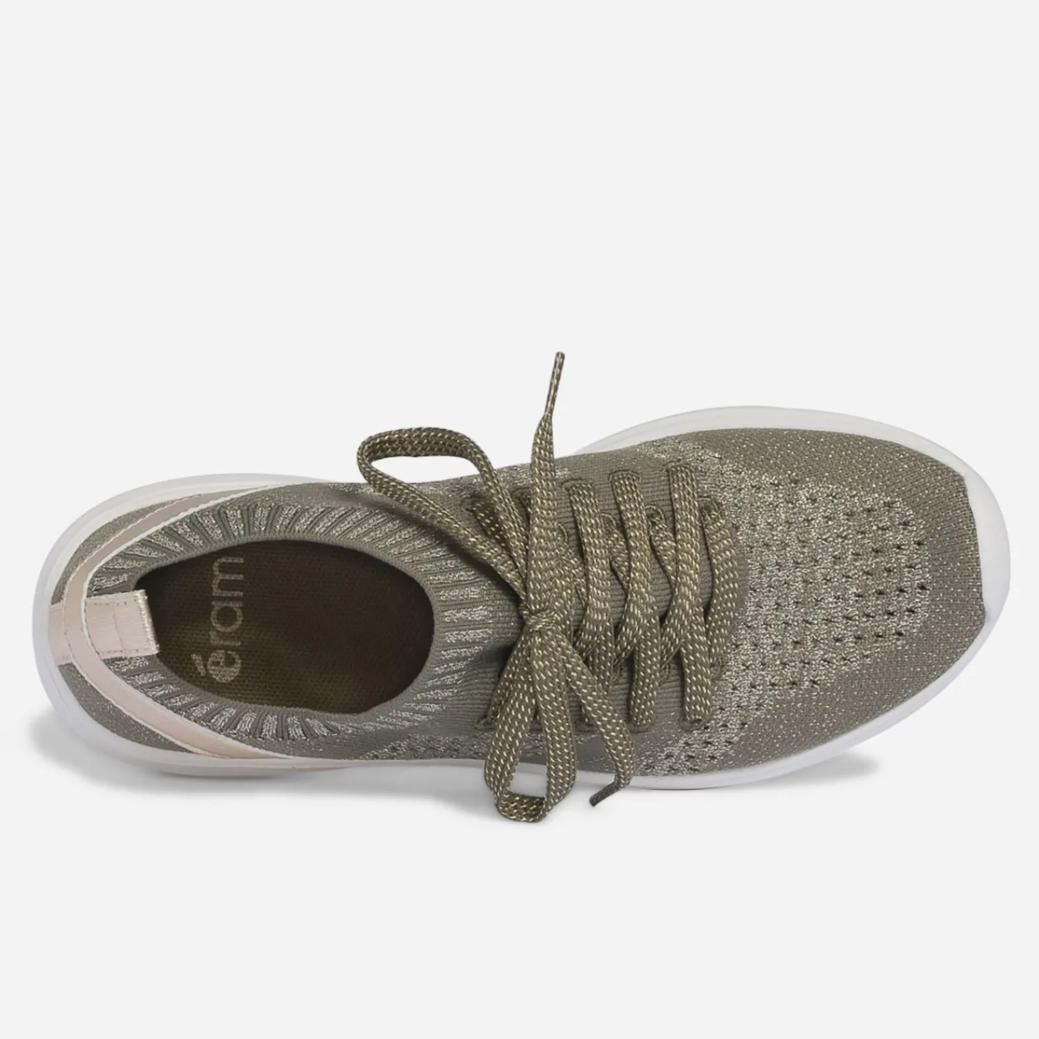 Eram Baskets^Tennis-chaussette et or tricotée KAKI