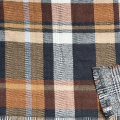 Eram Echarpes & Foulards|Accessoires^Étole bleu à double motifs carreaux MULTICOLORE