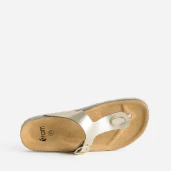 Eram Mules/Tongs^Tong anatomique dée en cuir éco-conçu OR