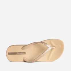 IPANEMA Mules/Tongs^Tong plateforme et brides pailletées BEIGE