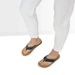 Eram Nu-Pieds/Sandales^Tong sur semelle effet liège MARINE