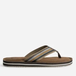 Eram Nu-Pieds/Sandales^Tong brides textile tressées MARRON