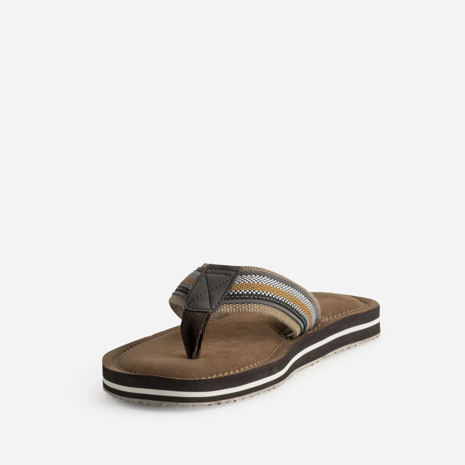 Eram Nu-Pieds/Sandales^Tong brides textile tressées MARRON