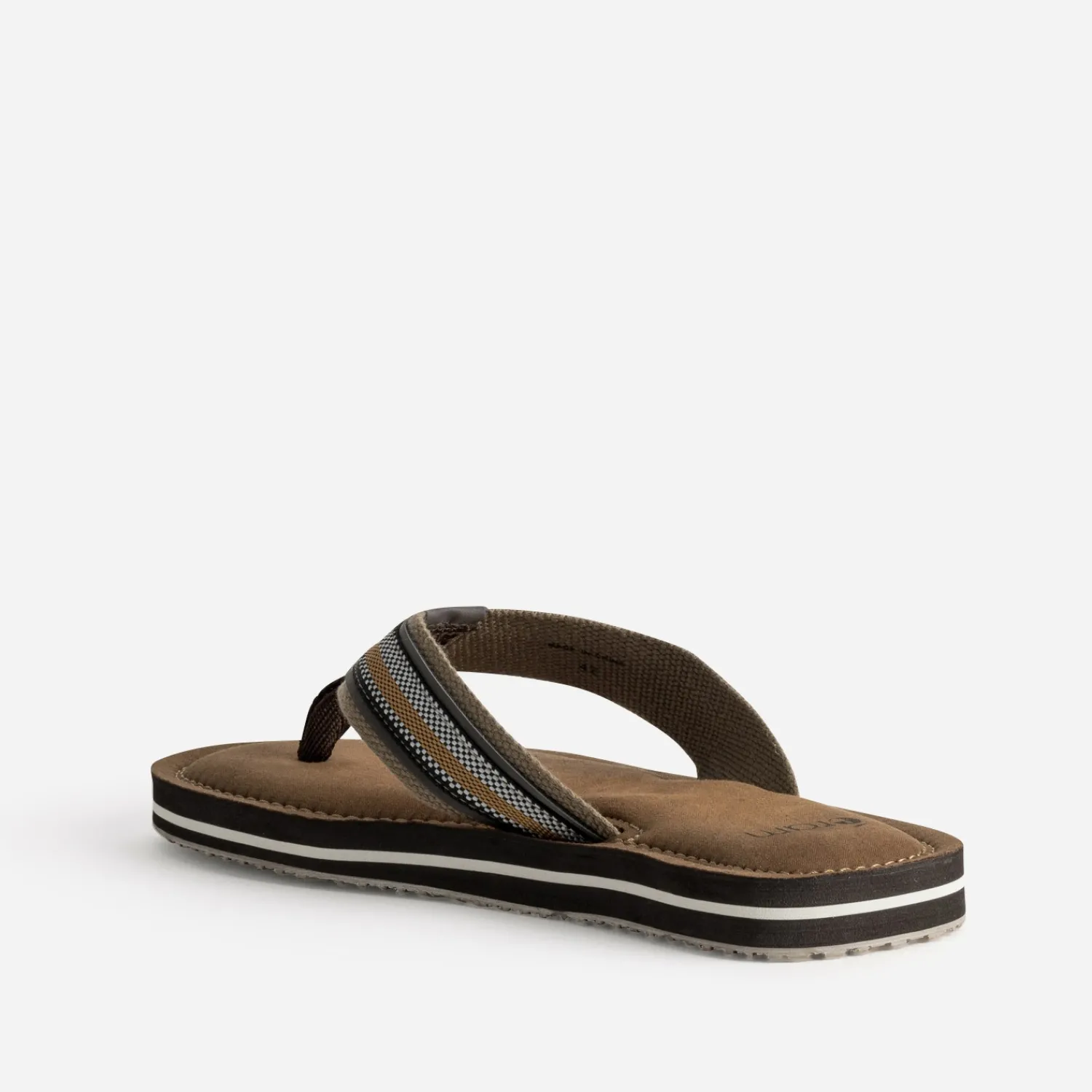 Eram Nu-Pieds/Sandales^Tong brides textile tressées MARRON