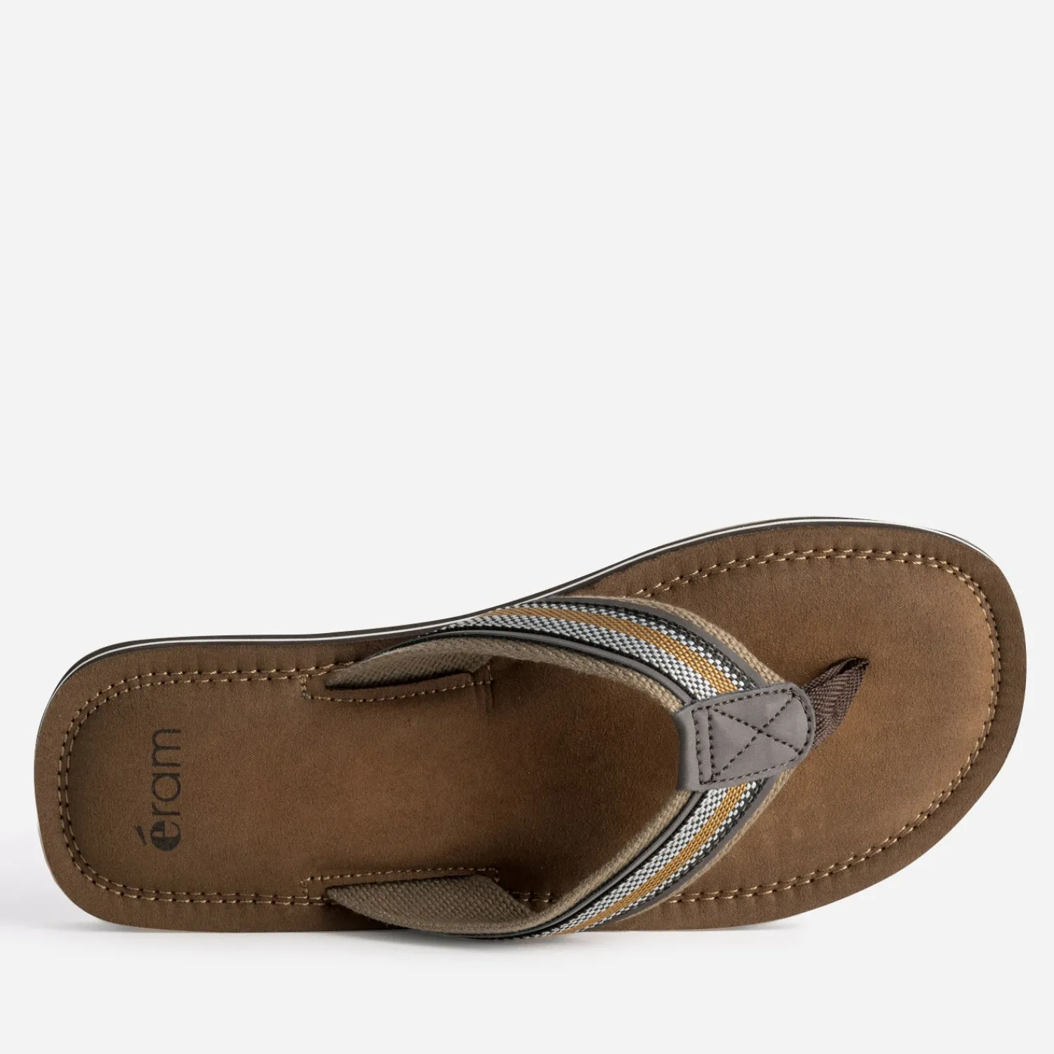 Eram Nu-Pieds/Sandales^Tong brides textile tressées MARRON