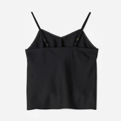 Texto T-Shirts^Top fines bretelles NOIR