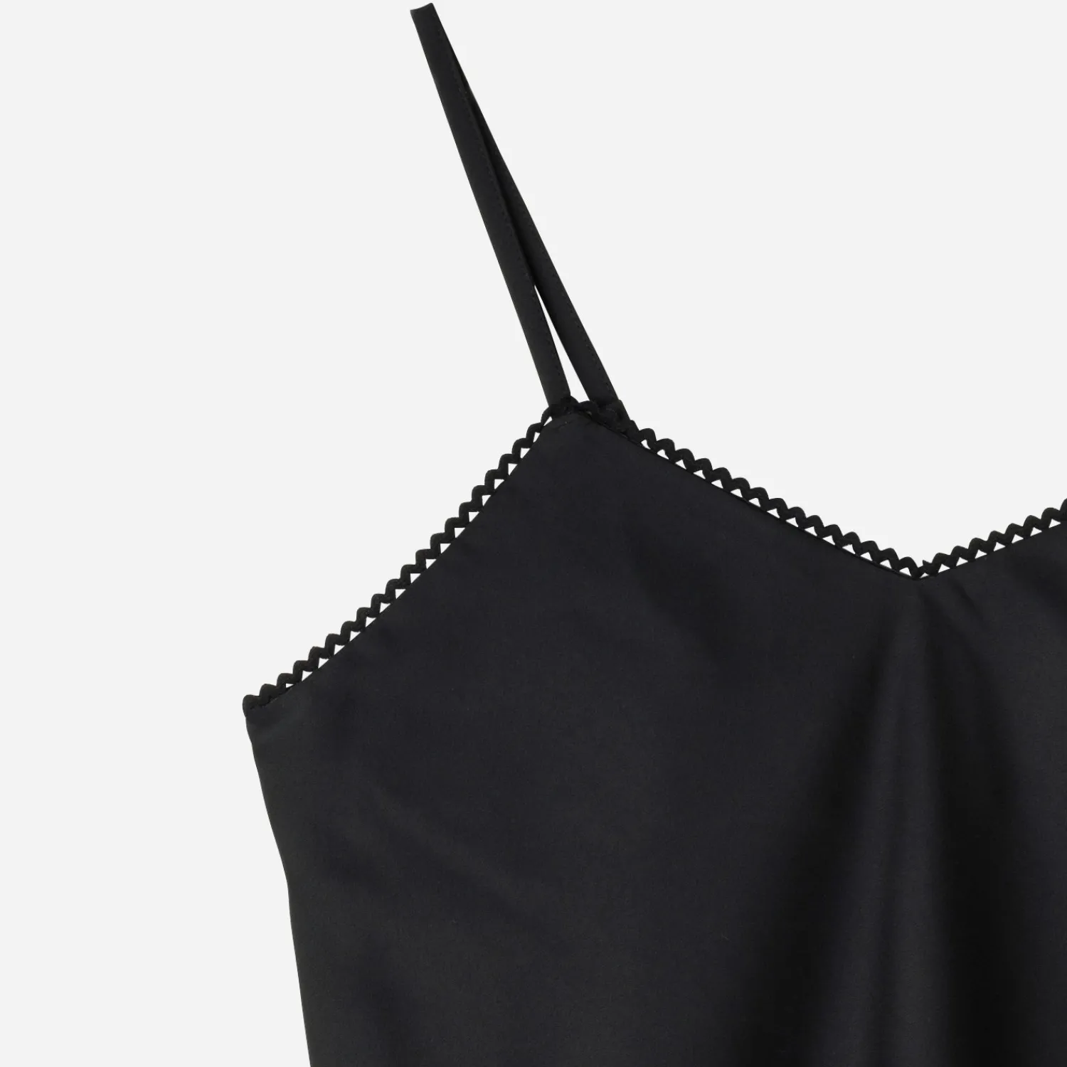 Texto T-Shirts^Top fines bretelles NOIR