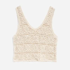Texto T-Shirts^T-shirt sans manches écru BEIGE