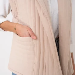 Texto Vestes & Gilets^Veste matelassée sans manches BEIGE